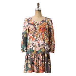 Meadow Rue Floral Drop Waist Dress